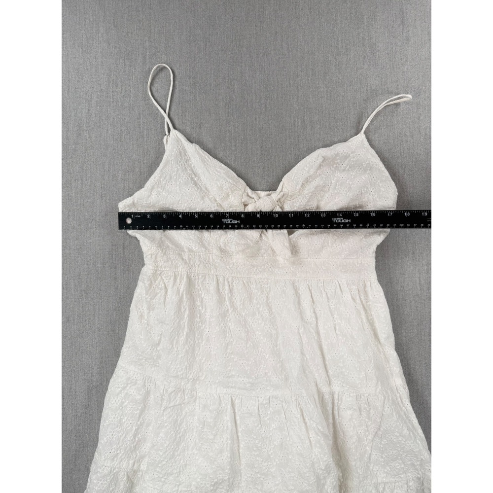 Lost + Wander White Eyelet Tiered Mini Dress Recycled Cotton WDWB03537 Womens - Picture 6 of 7